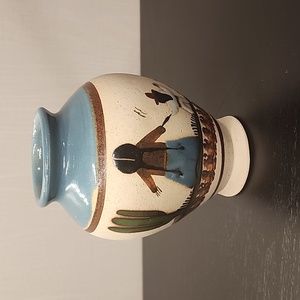 Vintage Mexican Tonala Pottery Sandstone Vase